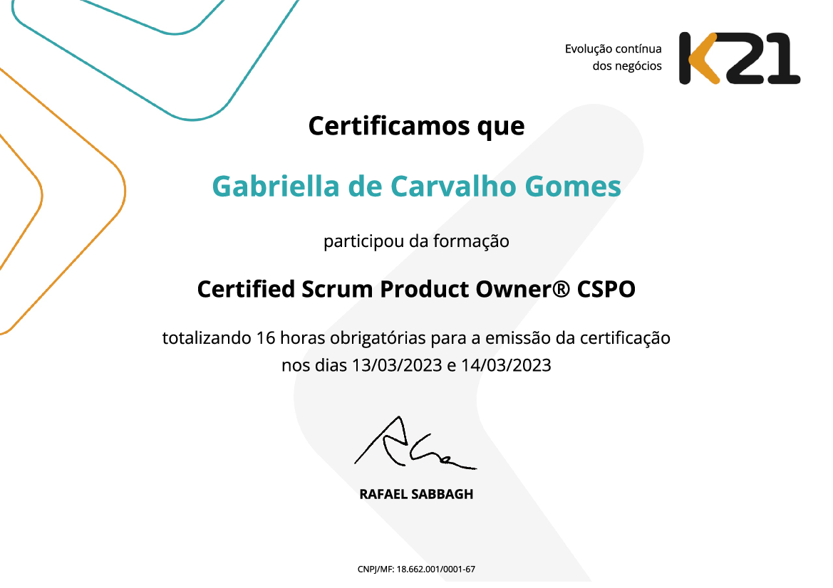 Certificado K21